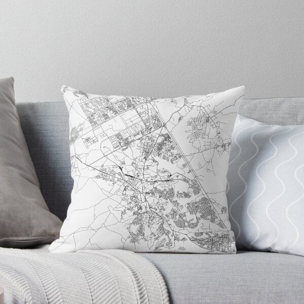 Item preview, Islamabad White Map designed and sold by multiplicitymap.