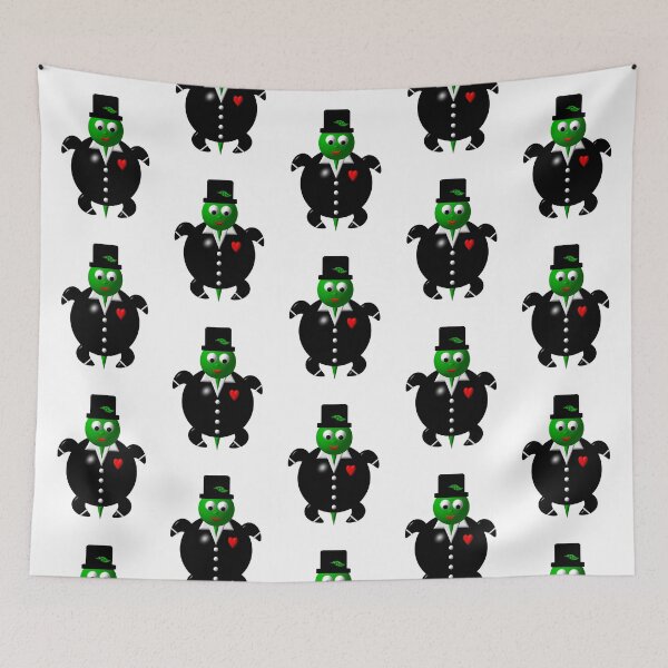 Item preview, Cute turtle wearing a tuxedo designed and sold by Artist4God.