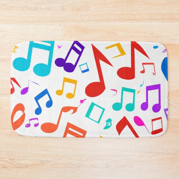Aperçu de l'œuvre Motif de notes de musique colorées créée et vendue par Zestpond.