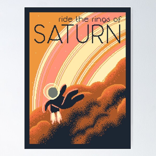SATURN Space Tourism Travel Poster Poster
