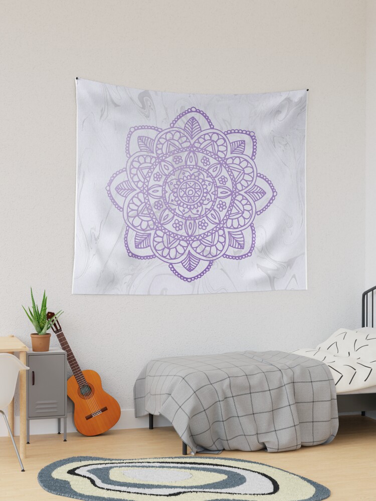 White and purple discount tapestry