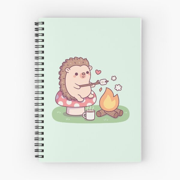 Item preview, Cute Hedgehog Toasting Marshmallow At Campfire designed and sold by rustydoodle.