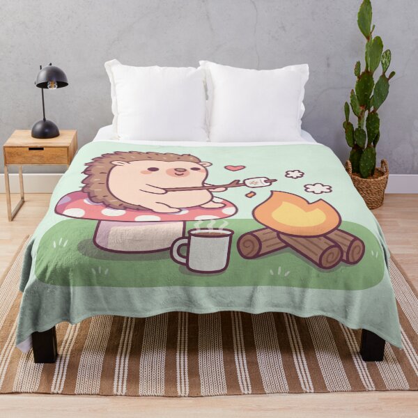Item preview, Cute Hedgehog Toasting Marshmallow At Campfire designed and sold by rustydoodle.