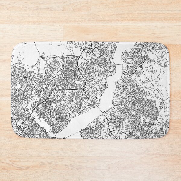 Item preview, Istanbul White Map designed and sold by multiplicitymap.