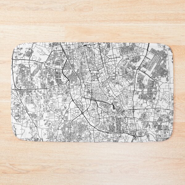 Item preview, Jakarta White Map designed and sold by multiplicitymap.