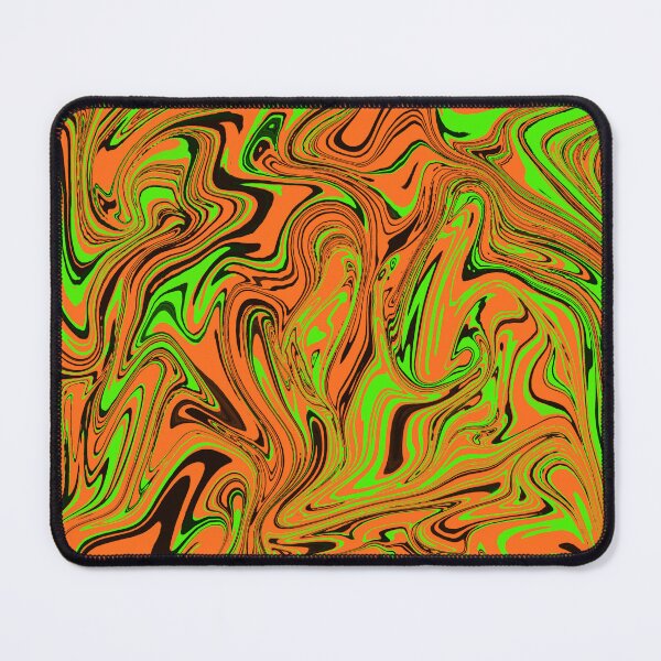 Item preview, Liquid swirl abstract in green orange and black designed and sold by passing-through.
