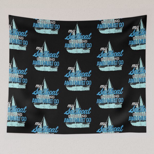 Item preview, My Sailboat Is Calling Fun Sailor Sailing Yacht Boat designed and sold by lloyd68.
