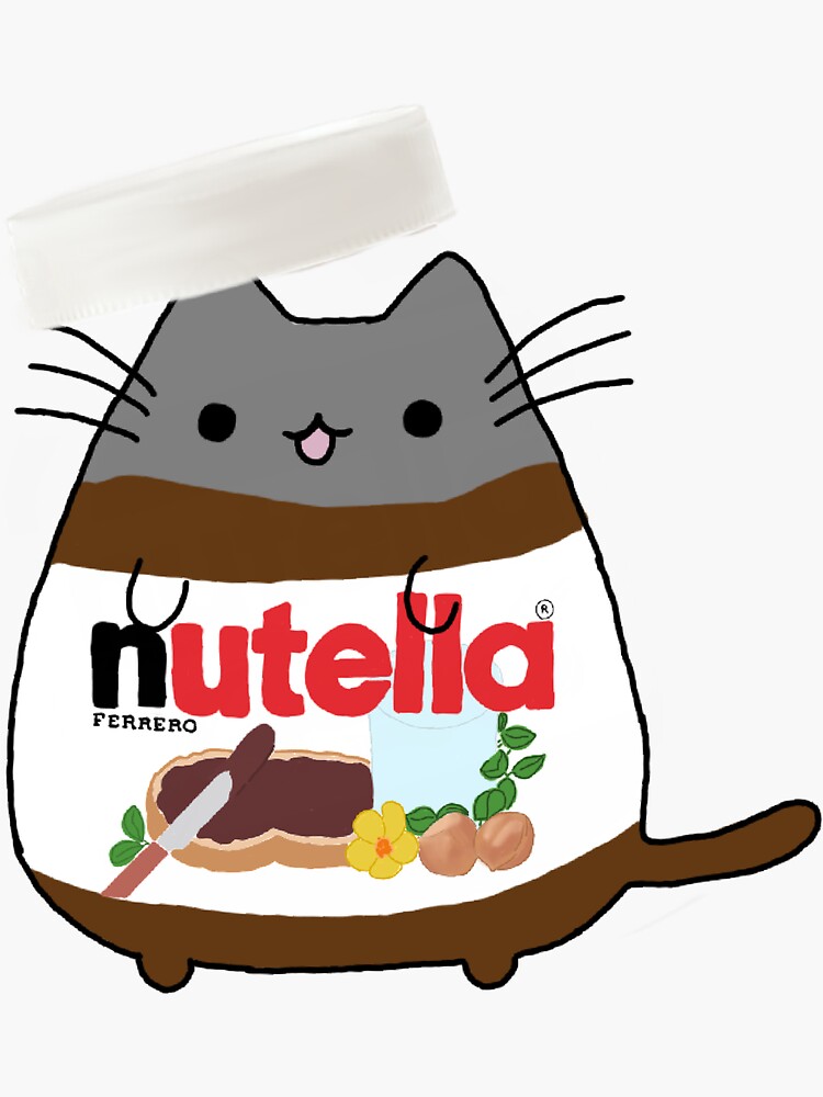 "Nutella Cat" Sticker by jessmoorexx Redbubble