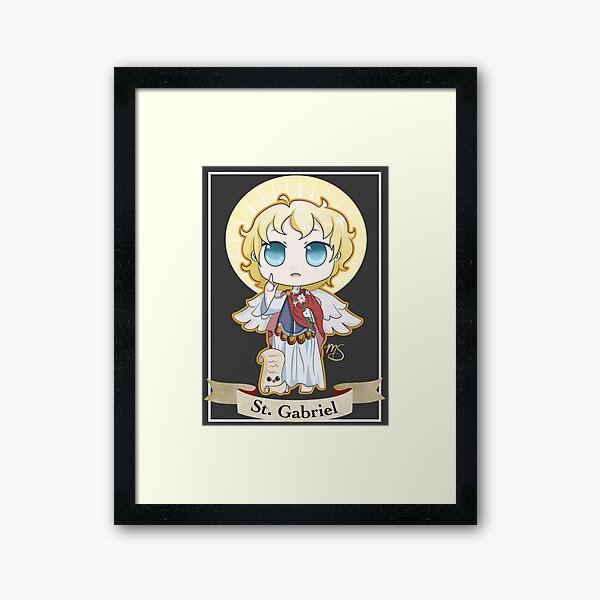 Chibi St. Gabriel Framed Art Print