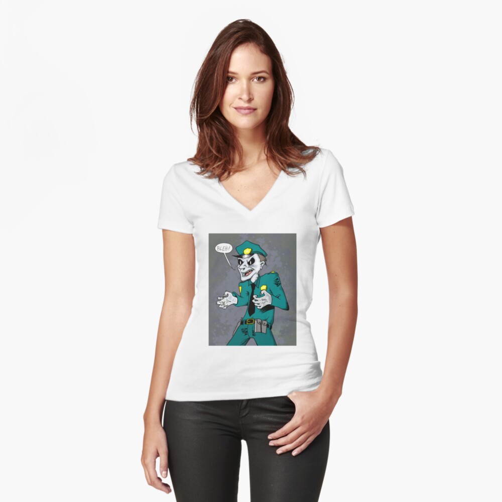 Item preview, Fitted V-Neck T-Shirt designed and sold by Skinrash.