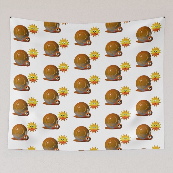 Item preview, Cute snail with a smiling sun designed and sold by Artist4God.