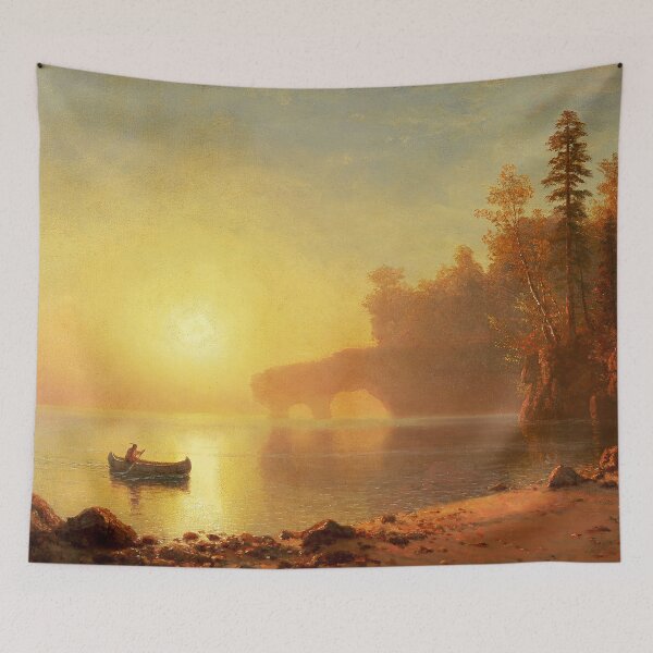 Item preview, Albert Bierstadt Indian Canoe designed and sold by OldTimeArt.