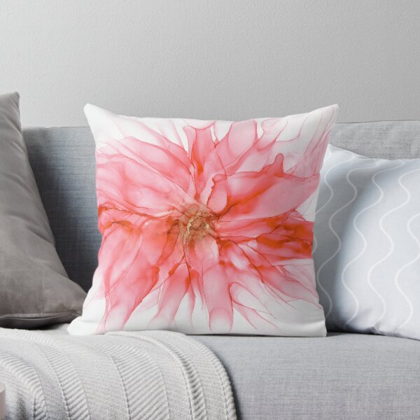 Swirling Alcohol Ink Art Throw Pillow