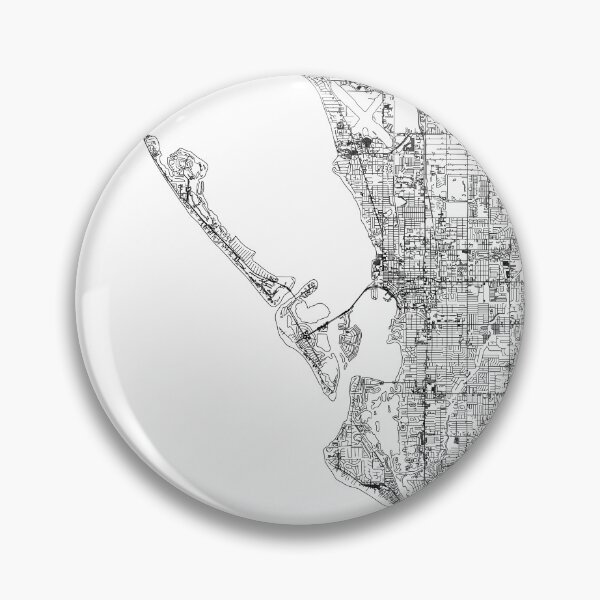 Item preview, Sarasota White Map designed and sold by multiplicitymap.