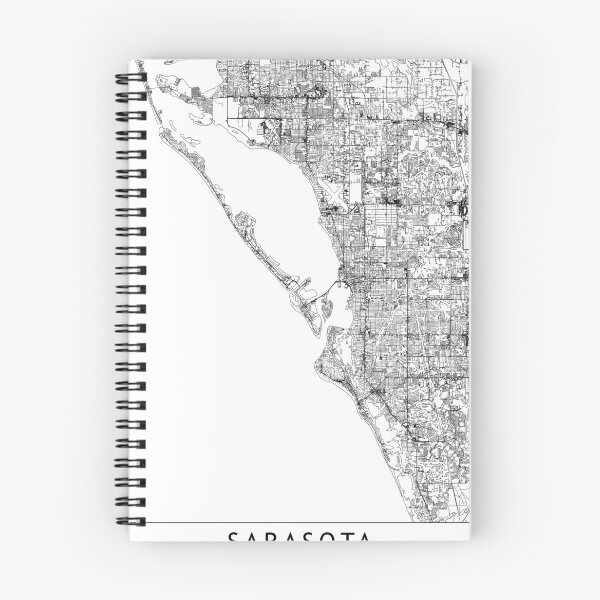 Item preview, Sarasota White Map designed and sold by multiplicitymap.