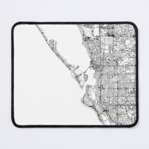 Item preview, Sarasota White Map designed and sold by multiplicitymap.