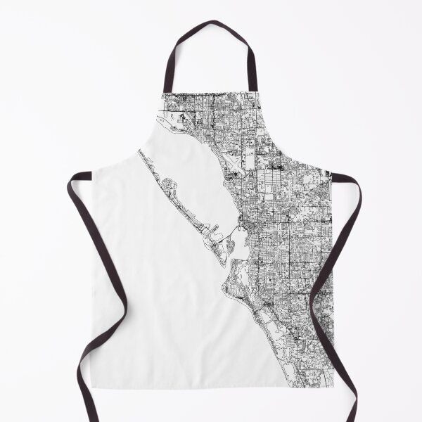Item preview, Sarasota White Map designed and sold by multiplicitymap.