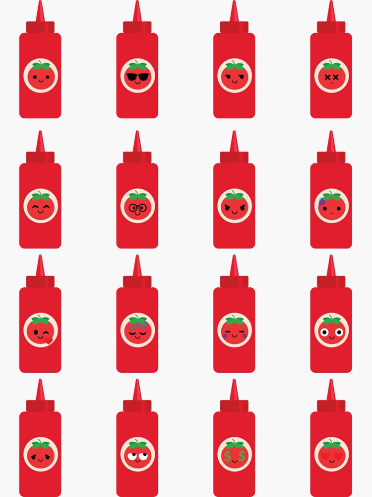 "Ketchup Sauce Emoji " Sticker for Sale by AnneliesKuhn Redbubble