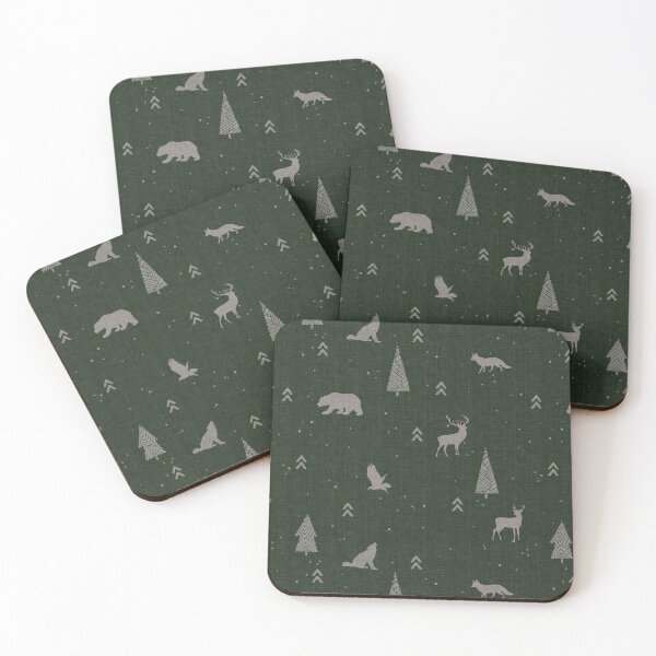 Item preview, Mountain North - Green Woodland Animal designed and sold by SugarPineDesign.