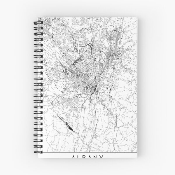 Item preview, Albany White Map designed and sold by multiplicitymap.