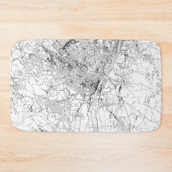 Item preview, Albany White Map designed and sold by multiplicitymap.