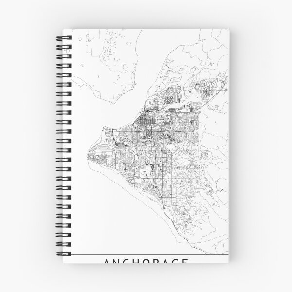 Item preview, Anchorage White Map designed and sold by multiplicitymap.