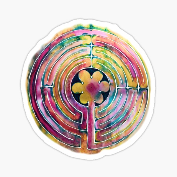 Watercolor Labyrinth Sticker