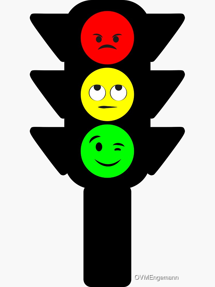 "Happy traffic light kids motif" Sticker for Sale by OVMEngemann Redbubble