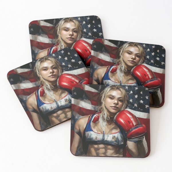 Item preview, female America boxer digital art/ street fighter design designed and sold by Christiancode.