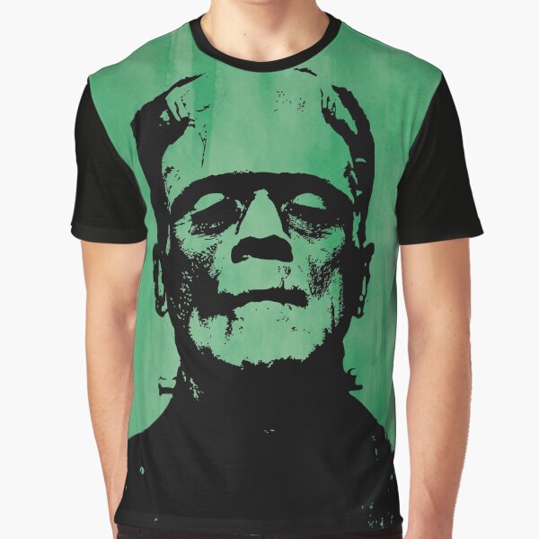 Frankenstein on Green Graphic T-Shirt