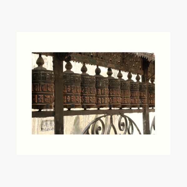 Swayumbunath Prayer Wheels Art Print