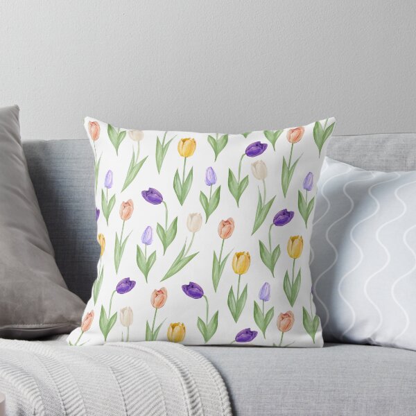 Item preview, Tulips Pattern best for Pillow,bath mats,shower curtain,throw blankets and tapestries designed and sold by Fairies Flower Garden.