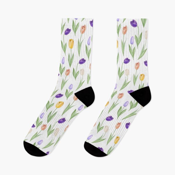 Artikelvorschau, Tulpenmuster am besten für Kissen, Badematten, Duschvorhänge, Decken und Wandteppiche entworfen und verkauft von Fairies Flower Garden.
