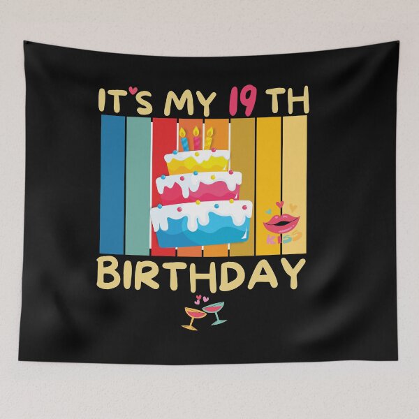 Item preview, It's My 19th Birthday Years with Bday Sweetie Cake designed and sold by CoolCreative.