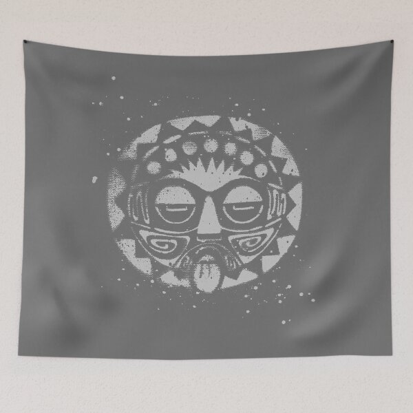 Item preview, Aztec mask in grey designed and sold by Anomalypark.