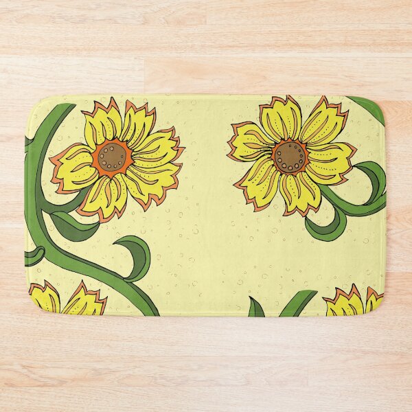 Item preview, Vining Sunflower cartoon illustration, Vibrant Sun Flowers designed and sold by AngelDawnDesign.