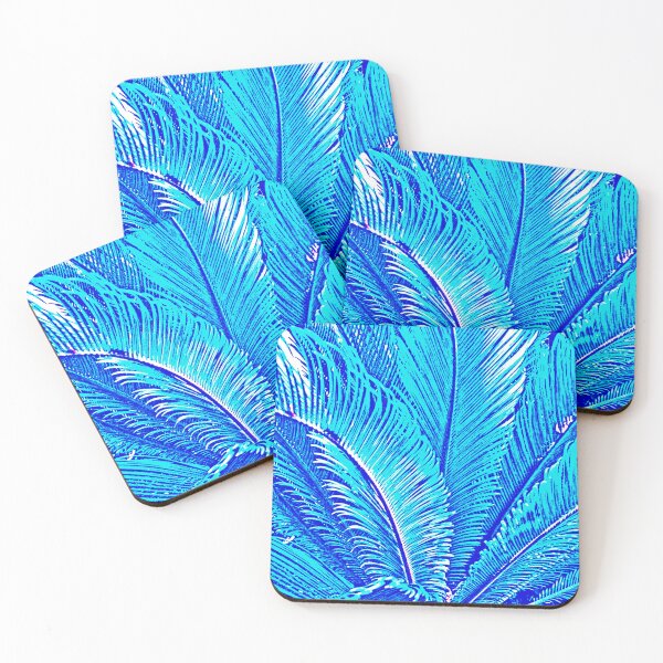 Item preview,  Abstract bright Turquoise Blue Tropical Sago Palm by Iritof designed and sold by iritof.