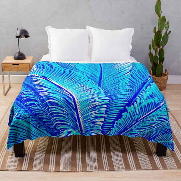 Item preview, Abstract bright Turquoise Blue Tropical Sago Palm by Iritof designed and sold by iritof.