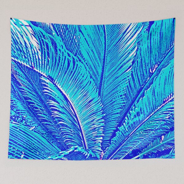 Item preview,  Abstract bright Turquoise Blue Tropical Sago Palm by Iritof designed and sold by iritof.