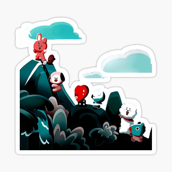 Artikel-Vorschau von Bt21 im Kokosgarten, designt und verkauft von Marco M Churchill.