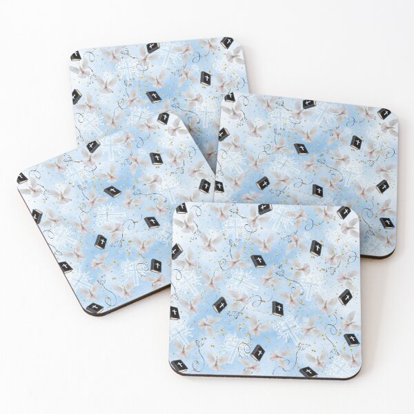 Item preview, Pretty Sky Blue Religious themed Print designed and sold by Trimzz.