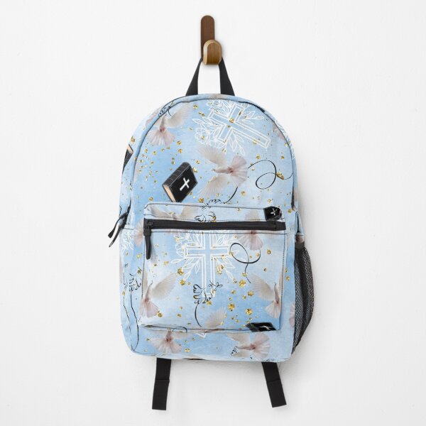 Item preview, Pretty Sky Blue Religious themed Print designed and sold by Trimzz.