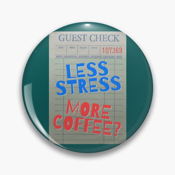 Artikelvorschau, Guest Check Weniger Stress, mehr Kaffee entworfen und verkauft von ChristinesCrear.