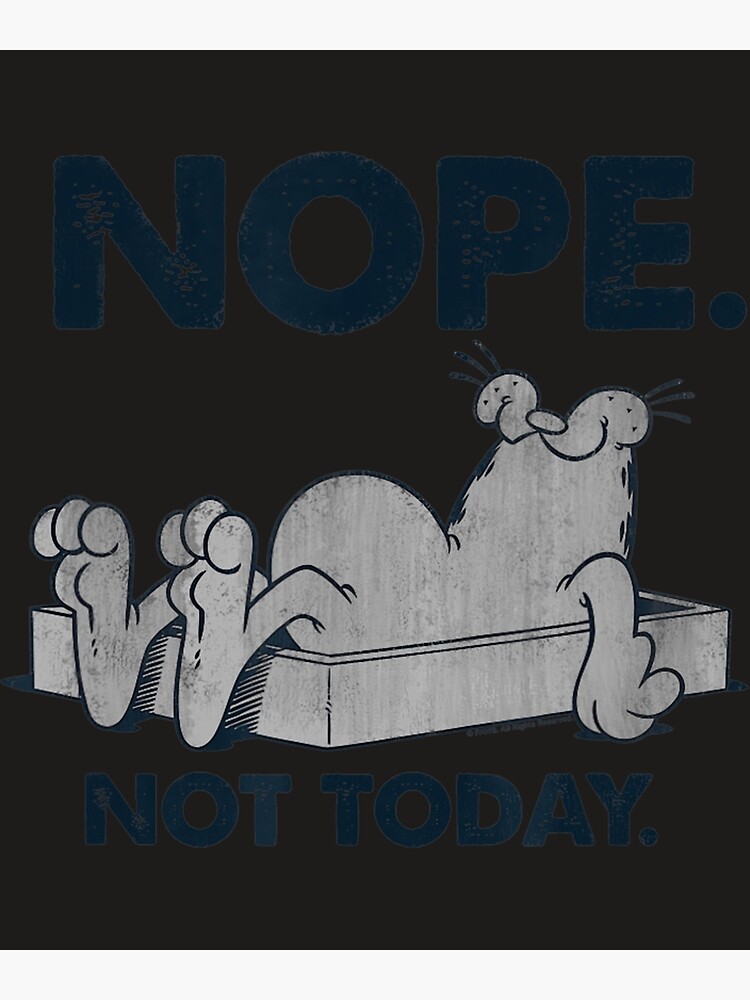 Garfield Nope Poster For Sale By Arfmanbtlofft Redbubble