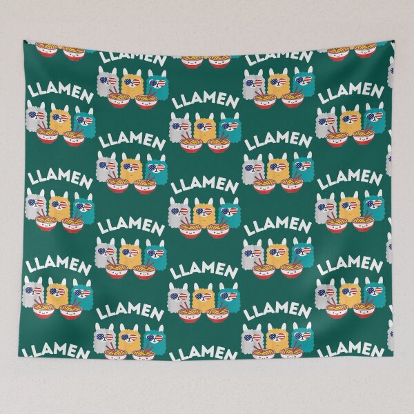 Item preview, Funny Llama Animal lover _amp_ ramen funny kawaii noodles lovers   designed and sold by ChristinesCrear.