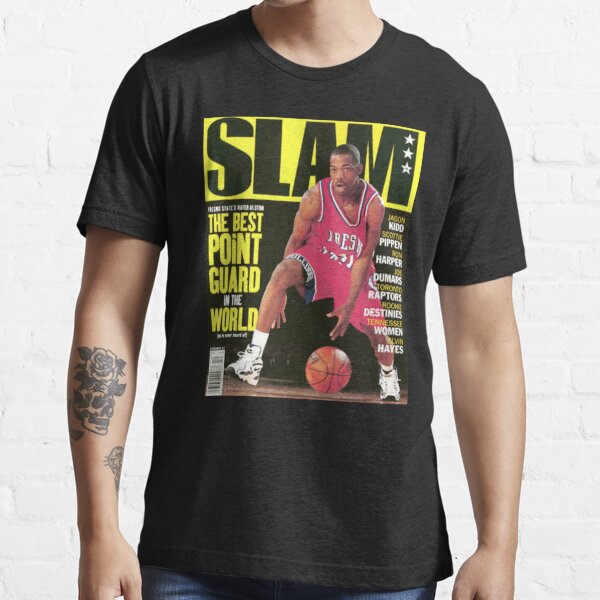 ABA NBA Basketball Ball History Printed T-Shirt 100% Cotton sz M