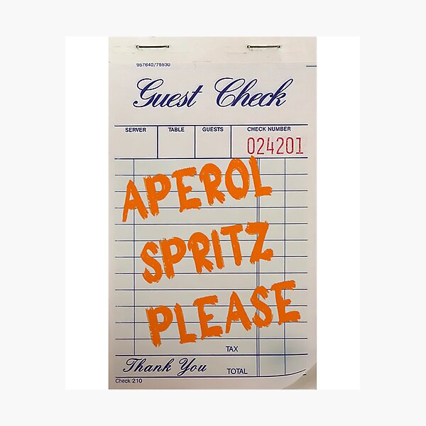 Item preview, Guest Check Aperol Spritz Please   designed and sold by ChristinesCrear.