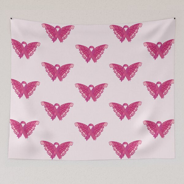 Item preview, Breast Cancer Awareness Ribbon With Butterfly Wings designed and sold by DreamFruit11.