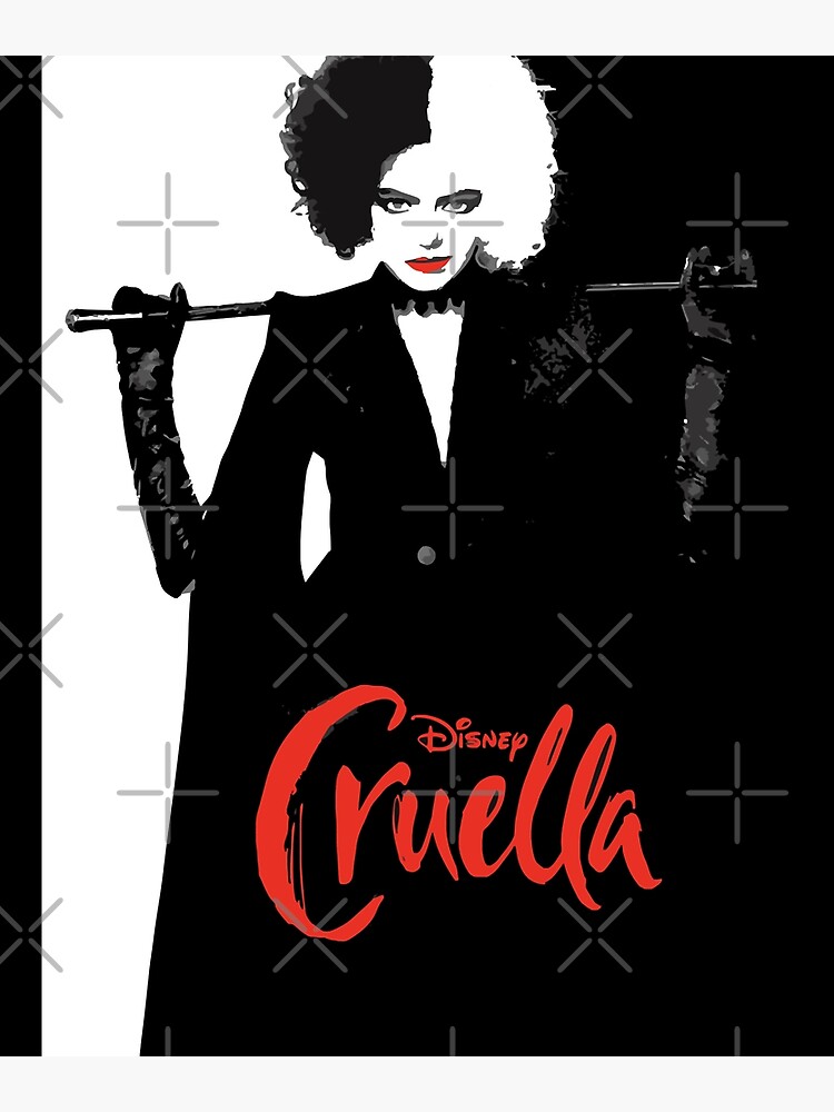 Cruella Art Print Cruella De Vil Poster Quote Villain Gifts 