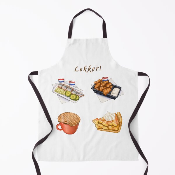Item preview, Dutch Food 荷蘭美食插畫 - Haring (Herring), Stroopwafel, Kibbeling, Appeltaart designed and sold by Rose Chiu.